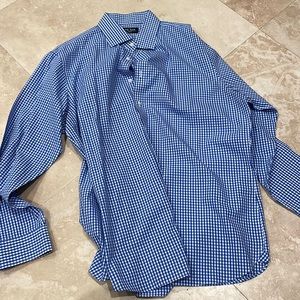 The tie bar size xl blue gingham shirt